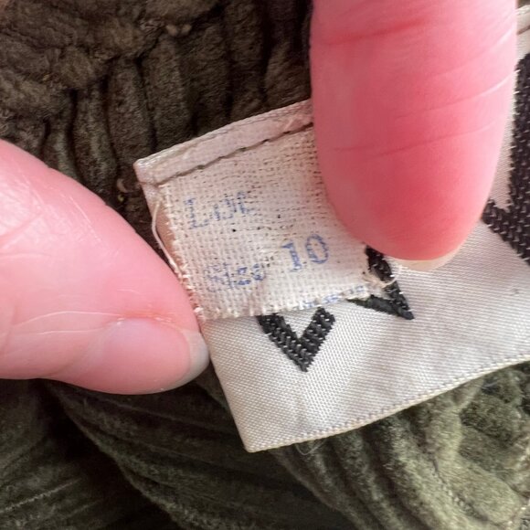 Vintage 60s 70s Corduroy Mini Dress Shift Handmade Mod MCM Hand Sewn Maternity - Picture 5 of 9